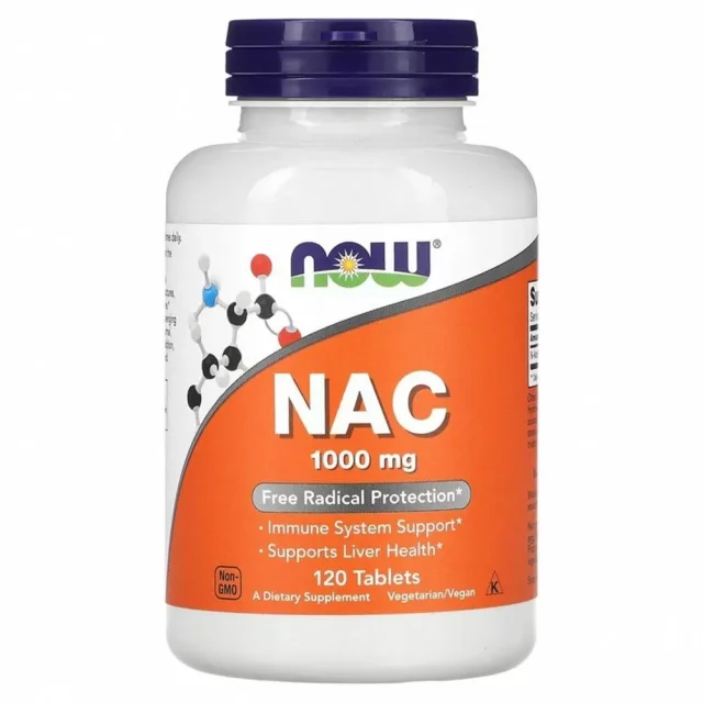 NAC (N-ACETYL CYSTEINE) 1000 MG NOW, 120 таб. 120 табл