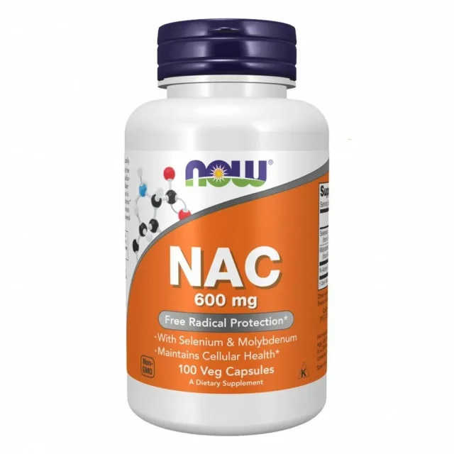 NAC (N-ACETYL CYSTEINE) 600 MG NOW, 100 касп 100 капс